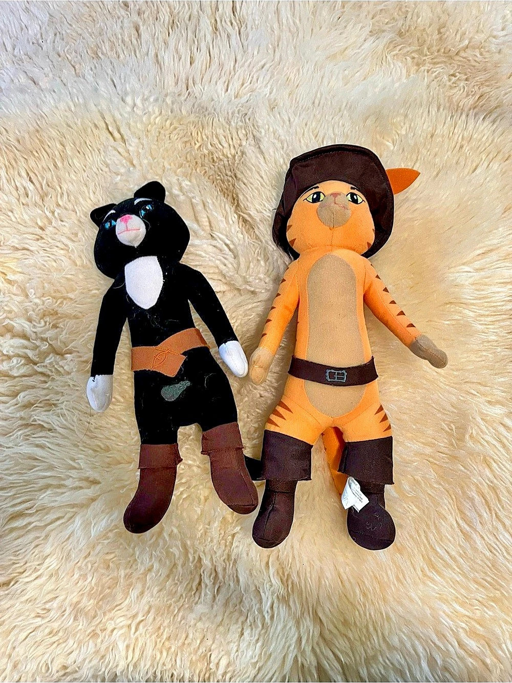 Puss in Boots and Black Cat Plush Toys